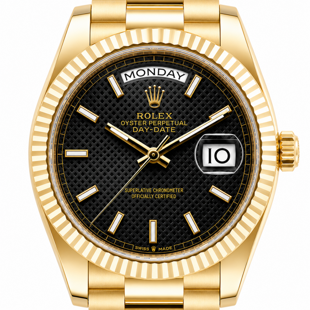 Rolex Day-Date 40MM 228238 18Kt Yellow Gold Black Motif Watch